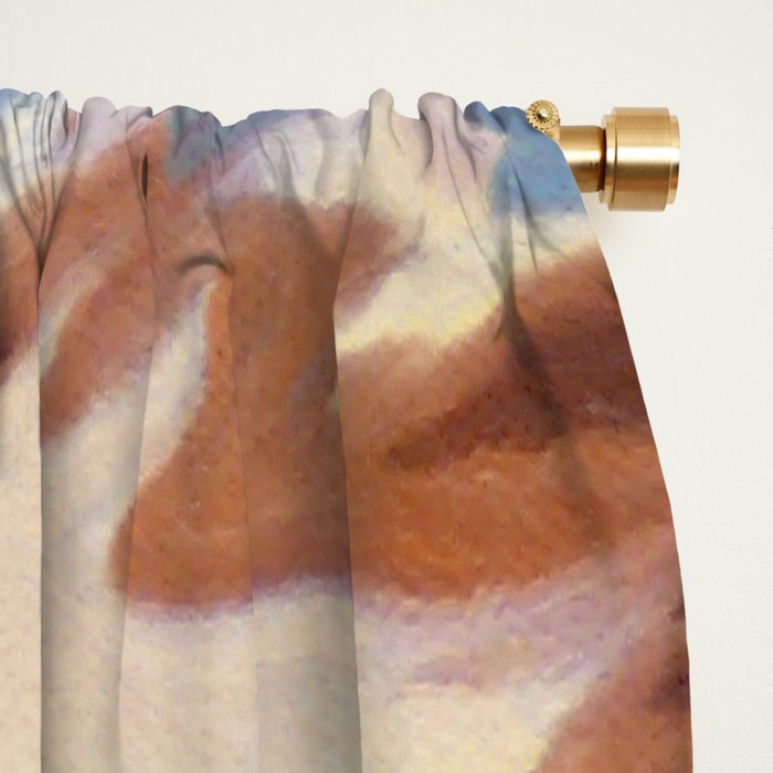 Golden Retriever Puppy Original Oil Painting Window Curtain Gallery Image 2