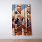 Golden Retriever Puppy Original Oil Painting Window Curtain Gallery Image 3
