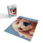 Golden Retriever Puppy Original Oil Painting Jigsaw Puzzle Gallery Image 2