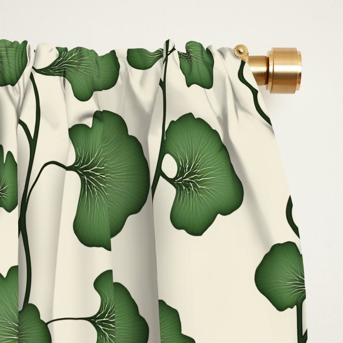 Trailing Vines Botanical Pattern Window Curtain Gallery Image 2