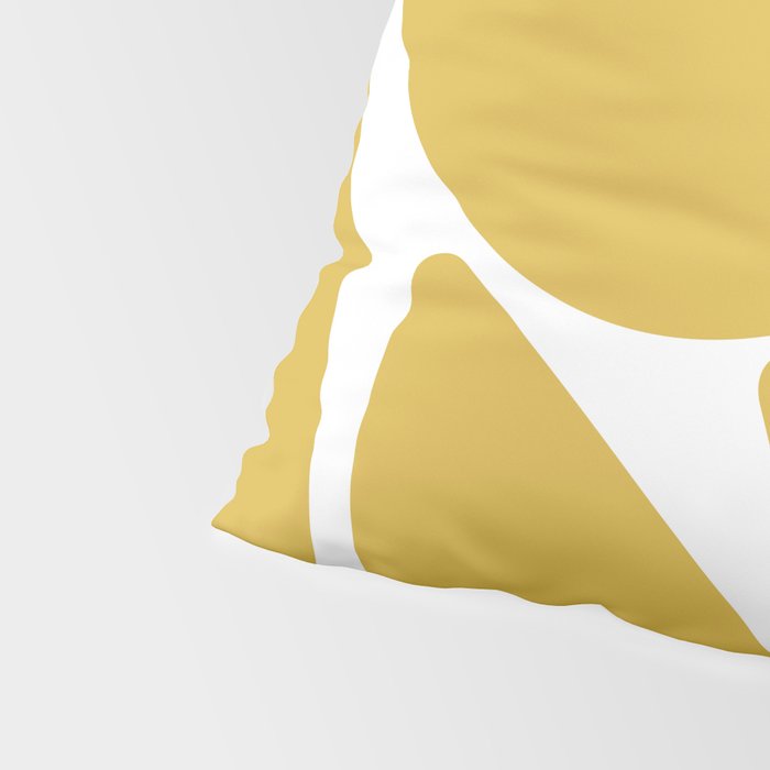 Riverbed Stones Minimalist Abstract Pattern in Light Mustard Yellow and White Pillow Sham Gallery Image 4