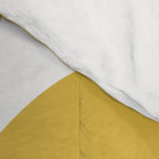 Riverbed Stones Minimalist Abstract Pattern in Light Mustard Yellow and White Comforter Gallery Image 4