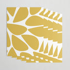 Riverbed Stones Minimalist Abstract Pattern in Light Mustard Yellow and White Wrapping Paper Gallery Image 3