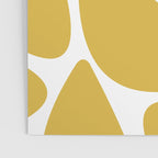 Riverbed Stones Minimalist Abstract Pattern in Light Mustard Yellow and White Poster Gallery Image 3