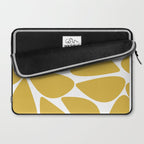 Riverbed Stones Minimalist Abstract Pattern in Light Mustard Yellow and White Laptop Sleeve Gallery Image 2