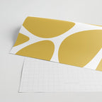 Riverbed Stones Minimalist Abstract Pattern in Light Mustard Yellow and White Wrapping Paper Gallery Image 2
