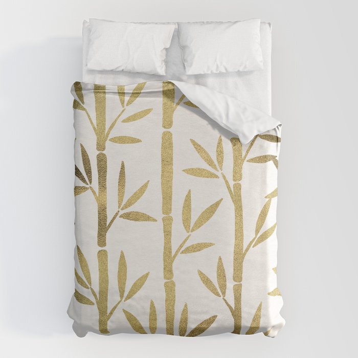 Bamboo Stems - Gold Palette Duvet Cover Gallery Image 6