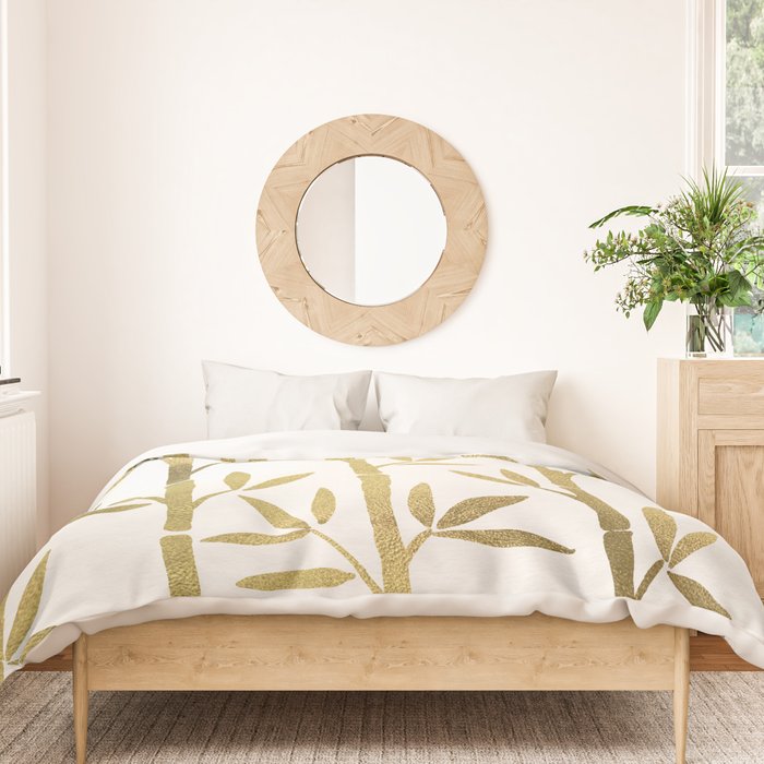 Bamboo Stems - Gold Palette Duvet Cover Gallery Image 3