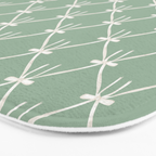 Bows & Ribbons Pattern XXVII Sage Green Bath Mat Gallery Image 3