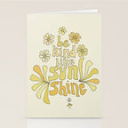 be kind like sunshine // retro surf art by surfy birdy Stationery Card Gallery Image 2