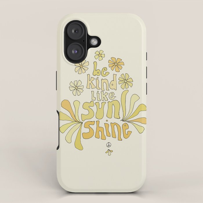 be kind like sunshine // retro surf art by surfy birdy iPhone Case Gallery Image 1