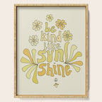 be kind like sunshine // retro surf art by surfy birdy Serving Tray Gallery Image 1