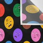 Funny colorful cartoon character face pattern Wall Tapestry Gallery Image 3