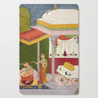 Dhanasri Ragini Antique Indian Painted Illustration Princess Pavilion Cutting Board Gallery Image 1