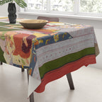Dhanasri Ragini Antique Indian Painted Illustration Princess Pavilion Tablecloth Gallery Image 3