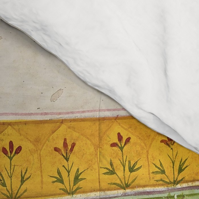 Dhanasri Ragini Antique Indian Painted Illustration Princess Pavilion Comforter Gallery Image 4