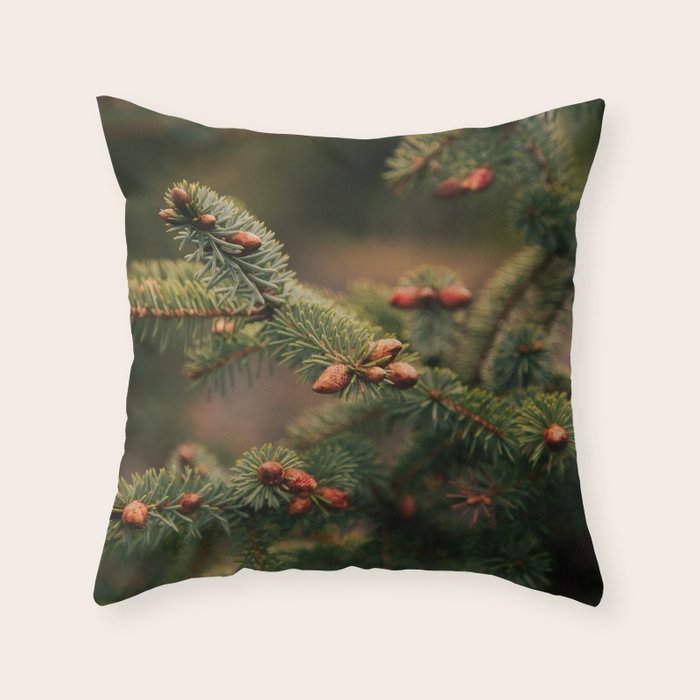Spruce Tips Throw Pillow Gallery Image 1