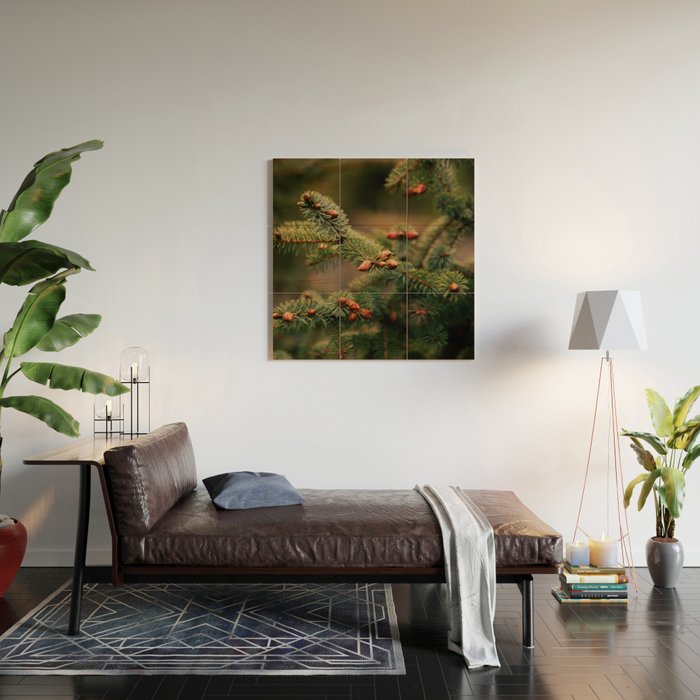 Spruce Tips Wood Wall Art Gallery Image 2