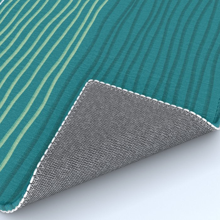 Sea Foam Blue Pinstripes Rug Gallery Image 4
