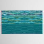 Sea Foam Blue Pinstripes Tablecloth Gallery Image 2