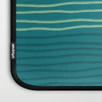 Sea Foam Blue Pinstripes Laptop Sleeve Gallery Image 3