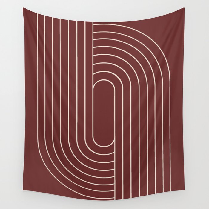 Oval Lines Abstract X Wall Tapestry Gallery Image 1