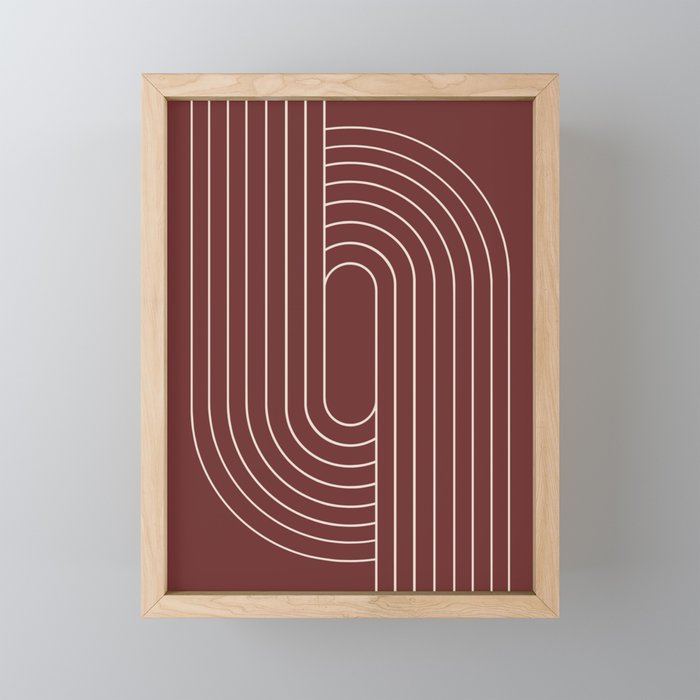 Oval Lines Abstract X Mini Art Print Gallery Image 1