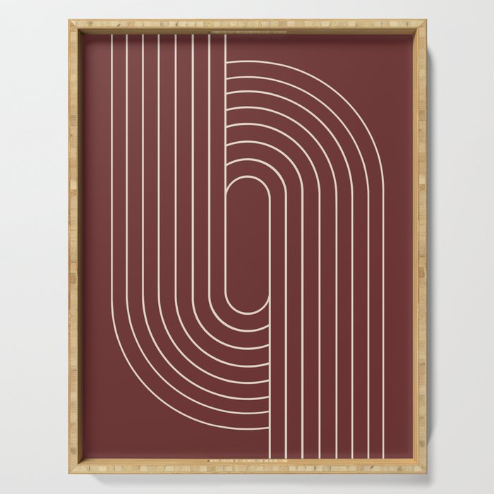 Oval Lines Abstract X Serving Tray Gallery Image 1