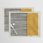 Sunshine Color Field Rothko Inspired Abstract Mid Century Modern Geometric Pattern Placemat Gallery Image 1