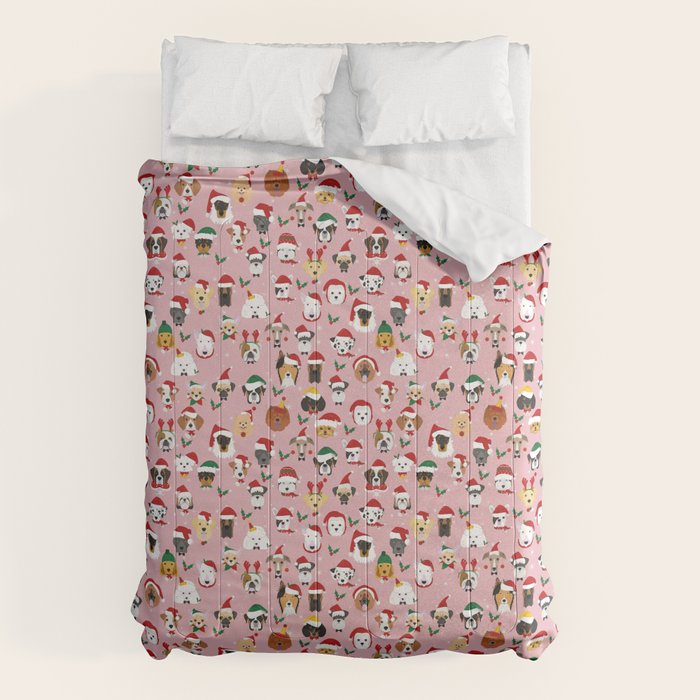 Christmas Dog Pattern Illustration Comforter Gallery Image 6