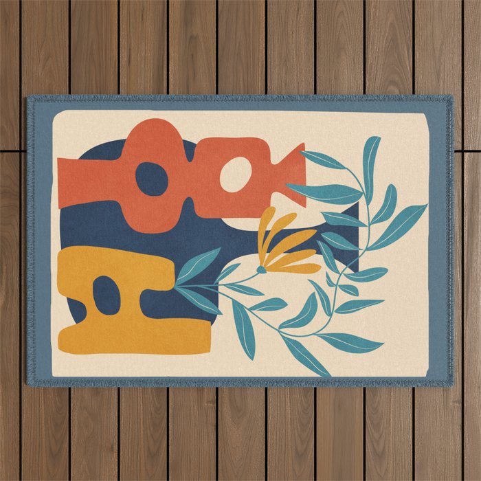 Shapes in Bloom 4 Outdoor Rug Gallery Image 1