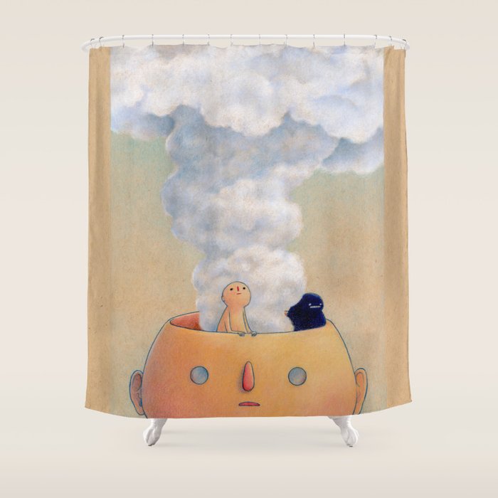 Cloud Head Shower Curtain Gallery Image 1