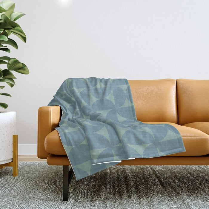 Bauhaus Mid Century Modern Geometric Pattern II Throw Blanket Gallery Image 1