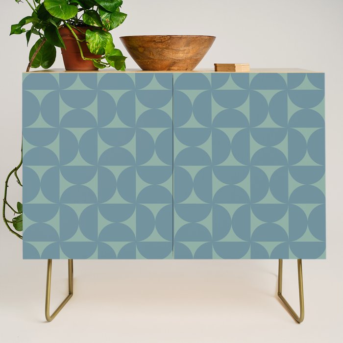 Bauhaus Mid Century Modern Geometric Pattern II Credenza Gallery Image 1