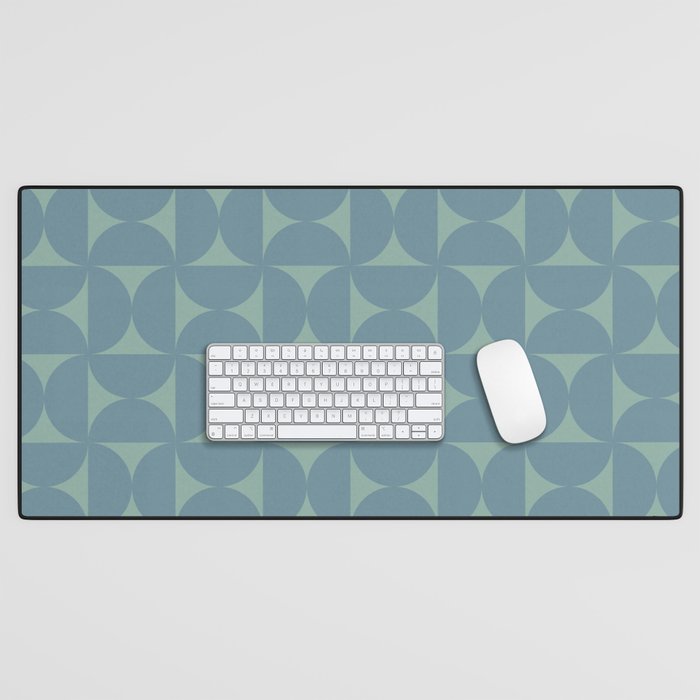 Bauhaus Mid Century Modern Geometric Pattern II Desk Mat Gallery Image 1
