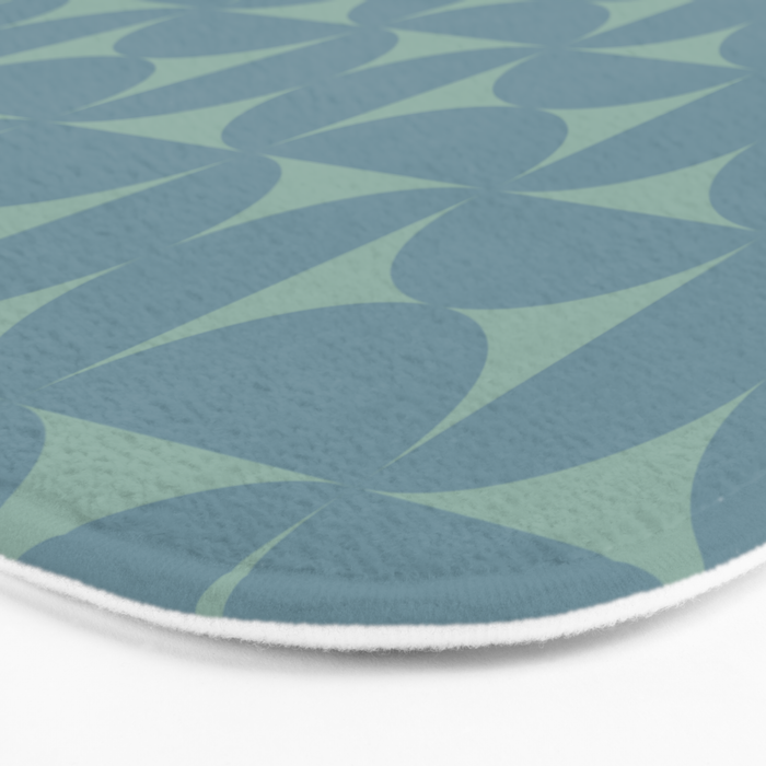 Bauhaus Mid Century Modern Geometric Pattern II Bath Mat Gallery Image 3