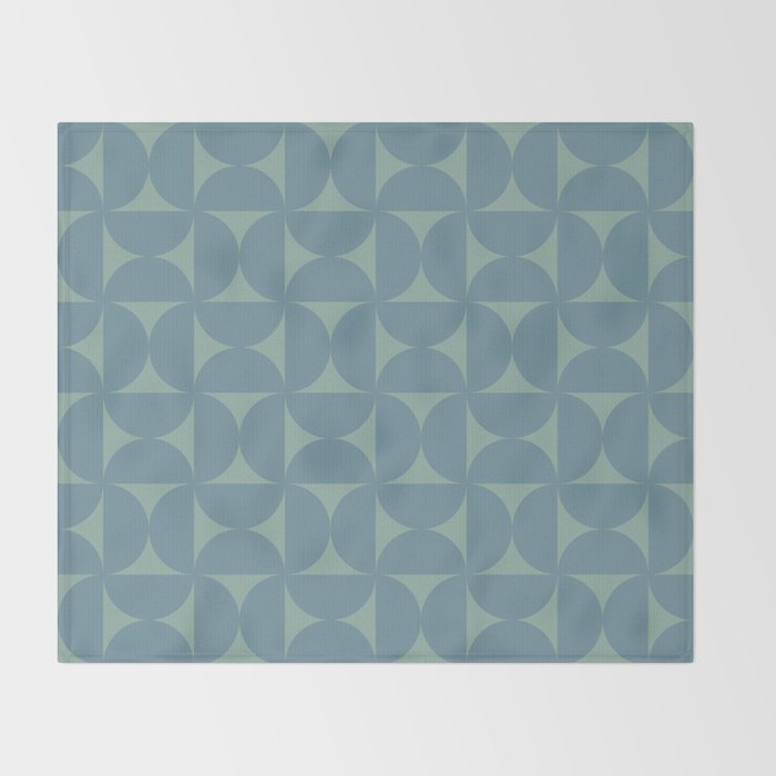 Bauhaus Mid Century Modern Geometric Pattern II Throw Blanket Gallery Image 2