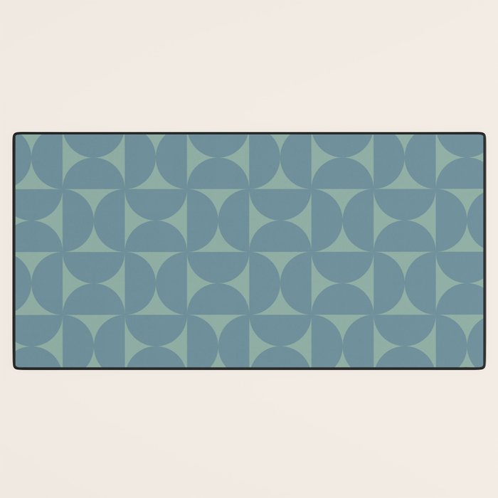 Bauhaus Mid Century Modern Geometric Pattern II Desk Mat Gallery Image 3