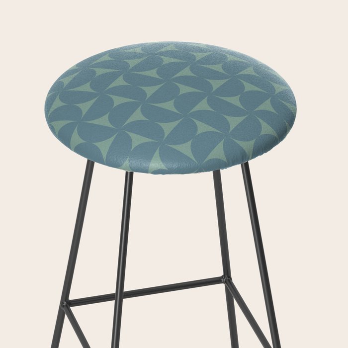 Bauhaus Mid Century Modern Geometric Pattern II Stool Gallery Image 2