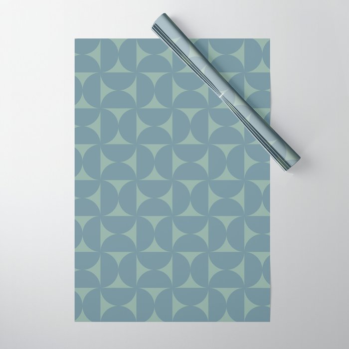 Bauhaus Mid Century Modern Geometric Pattern II Wrapping Paper Gallery Image 1