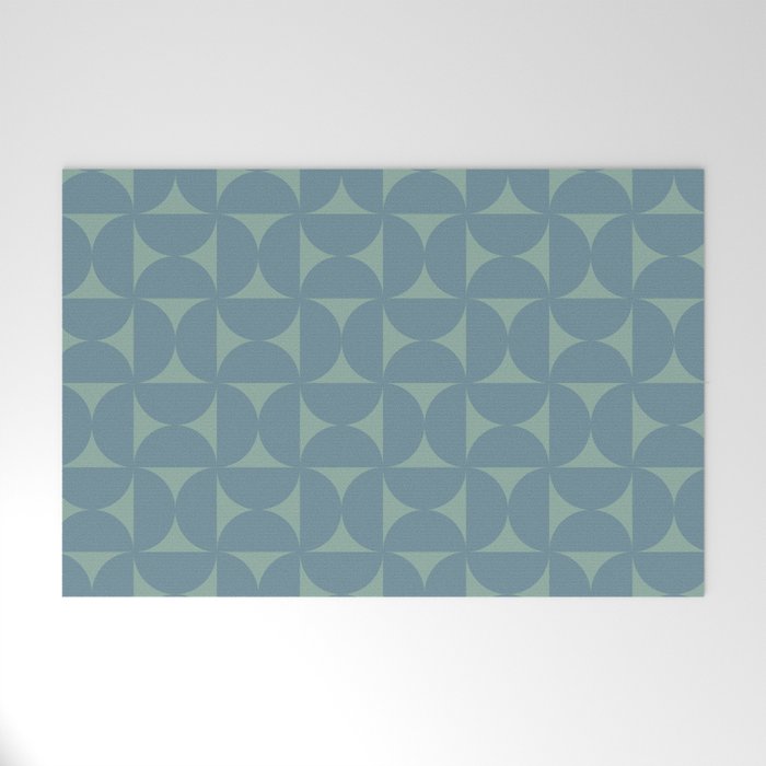 Bauhaus Mid Century Modern Geometric Pattern II Welcome Mat Gallery Image 1