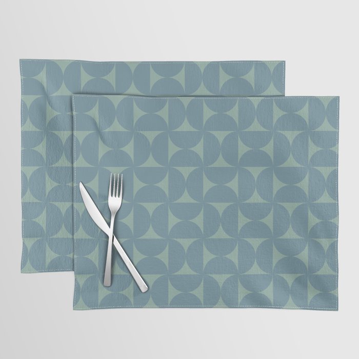 Bauhaus Mid Century Modern Geometric Pattern II Placemat Gallery Image 1
