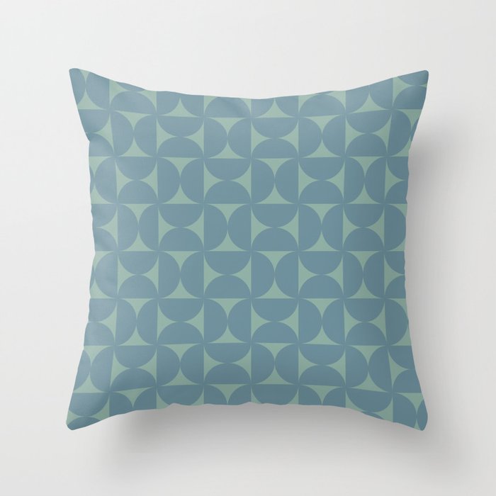 Bauhaus Mid Century Modern Geometric Pattern II Throw Pillow Gallery Image 1