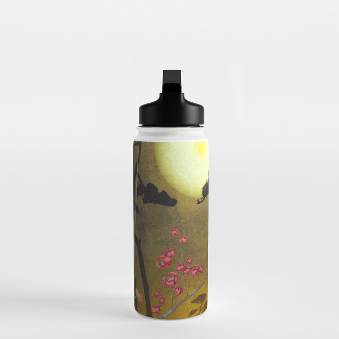 Night of Lights - Forest Nature Ukiyo Landscape in Yellow, Orange, Red & Black Water Bottle Gallery Image 3