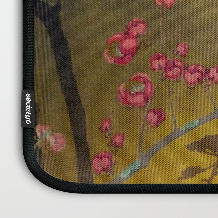 Night of Lights - Forest Nature Ukiyo Landscape in Yellow, Orange, Red & Black Laptop Sleeve Gallery Image 3