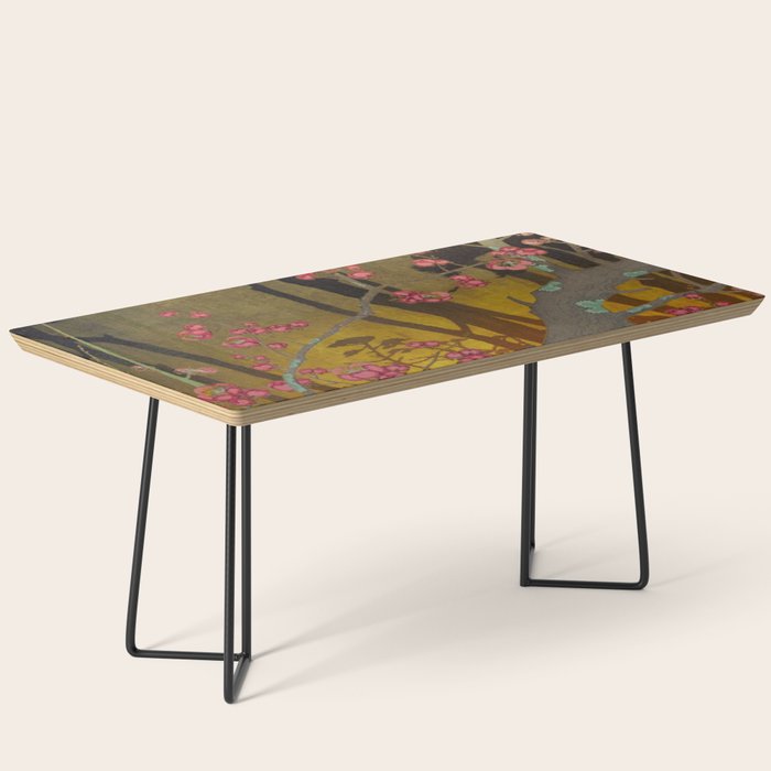 Night of Lights - Forest Nature Ukiyo Landscape in Yellow, Orange, Red & Black Coffee Table Gallery Image 1