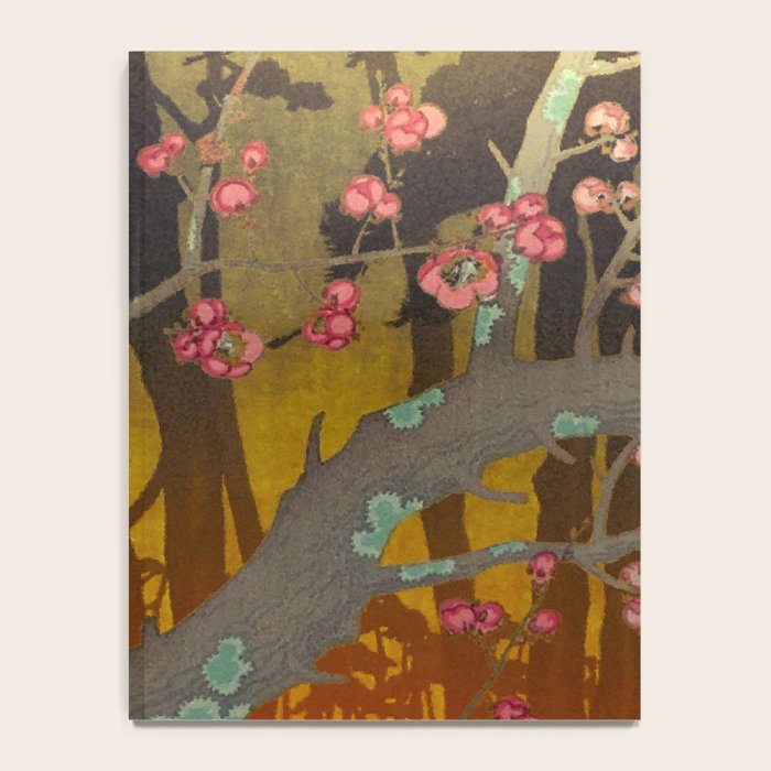 Night of Lights - Forest Nature Ukiyo Landscape in Yellow, Orange, Red & Black Notebook Gallery Image 4