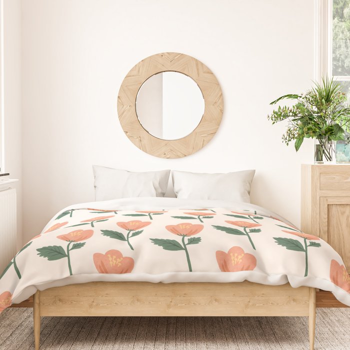 Pink Peony Pattern Duvet Cover Gallery Image 3