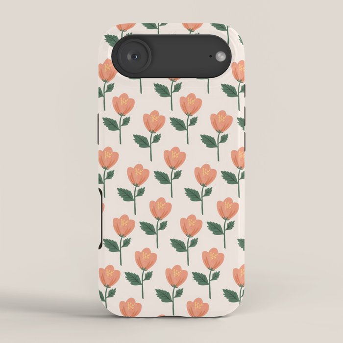 Pink Peony Pattern iPhone Case Gallery Image 2