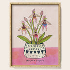 Italian Orchid Cute Botanical Illustration Serving Tray Gallery Image 1